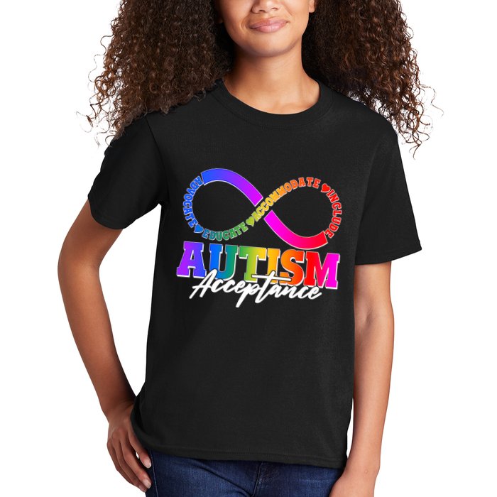 Autism Acceptance Infinity Symbol Kids T-Shirt