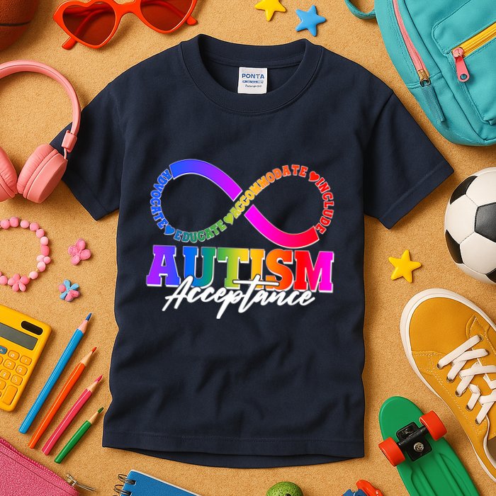Autism Acceptance Infinity Symbol Kids T-Shirt