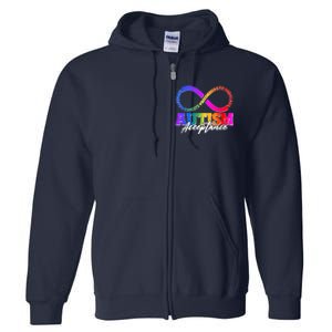 Autism Acceptance Infinity Symbol Full Zip Hoodie