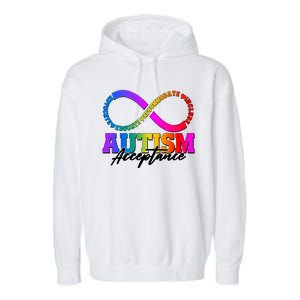 Autism Acceptance Infinity Symbol Garment-Dyed Fleece Hoodie