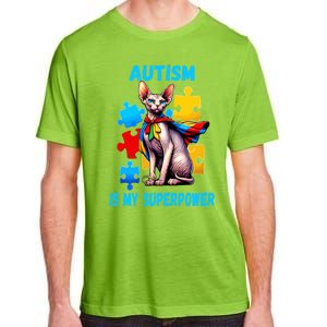 Autism Awareness Is My Superpower Cat Gift Adult ChromaSoft Performance T-Shirt