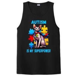 Autism Awareness Is My Superpower Cat Gift PosiCharge Competitor Tank