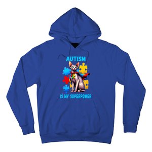 Autism Awareness Is My Superpower Cat Gift Hoodie