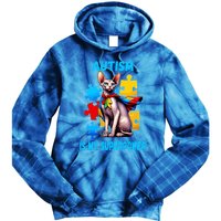 Autism Awareness Is My Superpower Cat Gift Tie Dye Hoodie