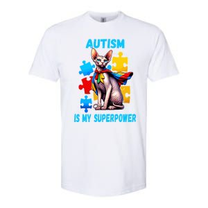 Autism Awareness Is My Superpower Cat Gift Softstyle CVC T-Shirt