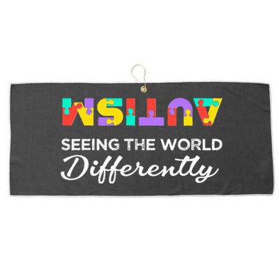 Autism Awareness It's ok to be Different Autism Awareness Large Microfiber Waffle Golf Towel