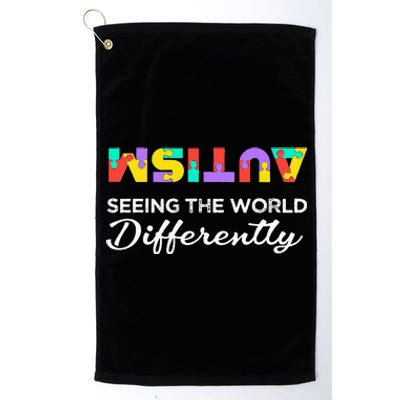 Autism Awareness It's ok to be Different Autism Awareness Platinum Collection Golf Towel