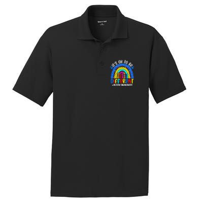 Autism Awareness ItS Ok To Be Different Leopard Rainbow Meaningful Gift PosiCharge RacerMesh Polo