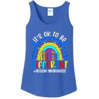 Autism Awareness ItS Ok To Be Different Leopard Rainbow Meaningful Gift Ladies Essential Tank