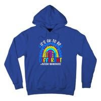 Autism Awareness ItS Ok To Be Different Leopard Rainbow Meaningful Gift Tall Hoodie