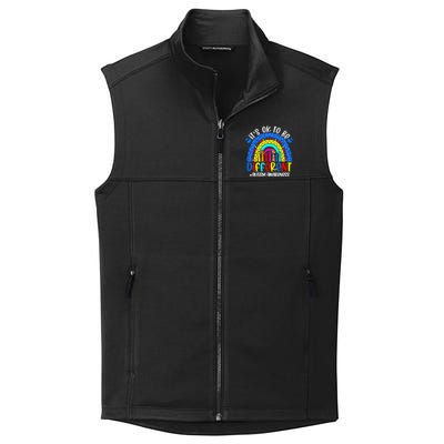 Autism Awareness ItS Ok To Be Different Leopard Rainbow Meaningful Gift Collective Smooth Fleece Vest