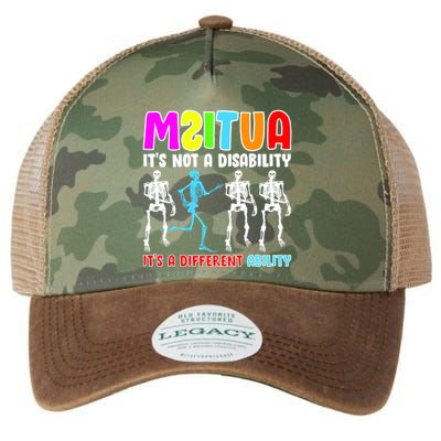Autism Awareness It's Not A Disability It's An Ability Awareness Legacy Tie Dye Trucker Hat