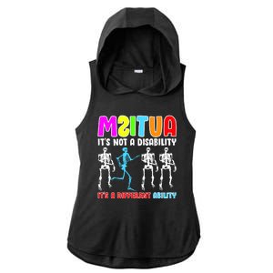 Autism Awareness It's Not A Disability It's An Ability Awareness Ladies PosiCharge Tri-Blend Wicking Draft Hoodie Tank