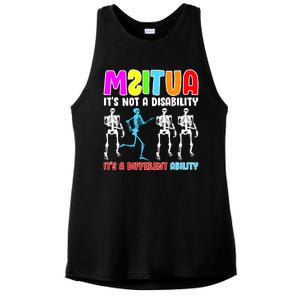 Autism Awareness It's Not A Disability It's An Ability Awareness Ladies PosiCharge Tri-Blend Wicking Tank