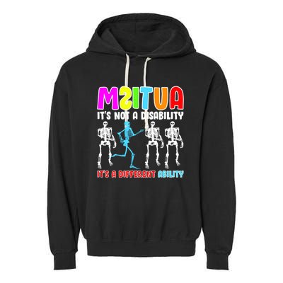 Autism Awareness It's Not A Disability It's An Ability Awareness Garment-Dyed Fleece Hoodie