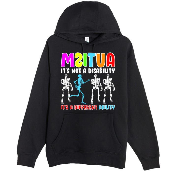 Autism Awareness It's Not A Disability It's An Ability Awareness Premium Pullover Hoodie