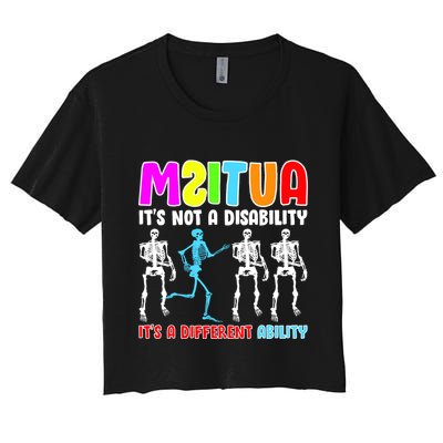 Autism Awareness It's Not A Disability It's An Ability Awareness Crop Top