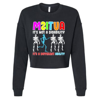 Autism Awareness It's Not A Disability It's An Ability Awareness Cropped Pullover Crew