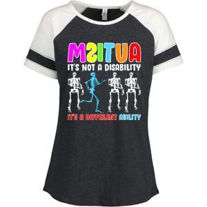 Autism Awareness It's Not A Disability It's An Ability Awareness Enza Ladies Jersey Colorblock Tee