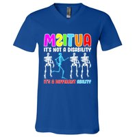 Autism Awareness It's Not A Disability It's An Ability Awareness V-Neck T-Shirt