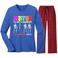 Autism Awareness It's Not A Disability It's An Ability Awareness Women's Long Sleeve Flannel Pajama Set 