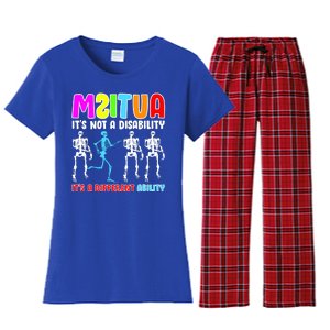 Autism Awareness It's Not A Disability It's An Ability Awareness Women's Flannel Pajama Set