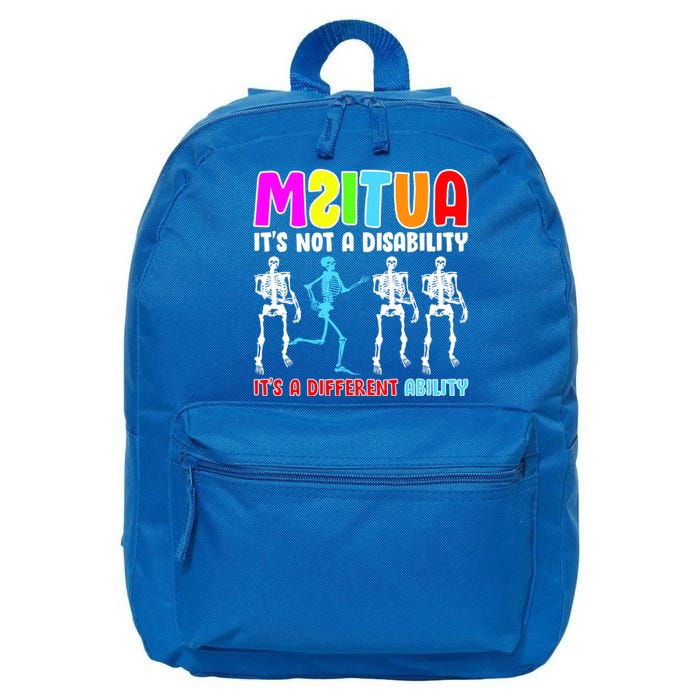 Autism Awareness It's Not A Disability It's An Ability Awareness 16 in Basic Backpack