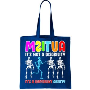 Autism Awareness It's Not A Disability It's An Ability Awareness Tote Bag