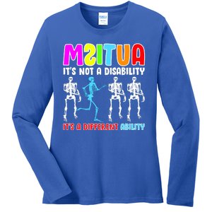 Autism Awareness It's Not A Disability It's An Ability Awareness Ladies Long Sleeve Shirt