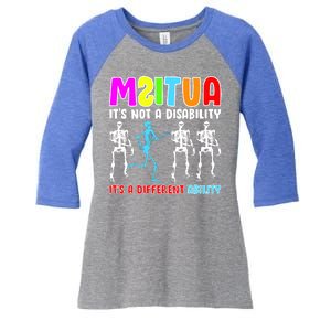 Autism Awareness It's Not A Disability It's An Ability Awareness Women's Tri-Blend 3/4-Sleeve Raglan Shirt