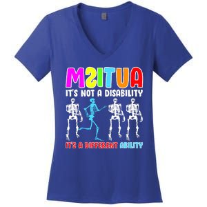 Autism Awareness It's Not A Disability It's An Ability Awareness Women's V-Neck T-Shirt