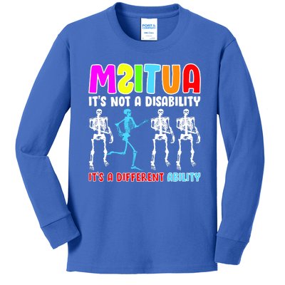 Autism Awareness It's Not A Disability It's An Ability Awareness Kids Long Sleeve Shirt