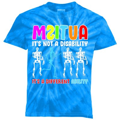 Autism Awareness It's Not A Disability It's An Ability Awareness Kids Tie-Dye T-Shirt