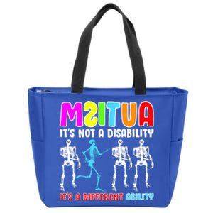 Autism Awareness It's Not A Disability It's An Ability Awareness Zip Tote Bag