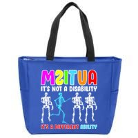 Autism Awareness It's Not A Disability It's An Ability Awareness Zip Tote Bag