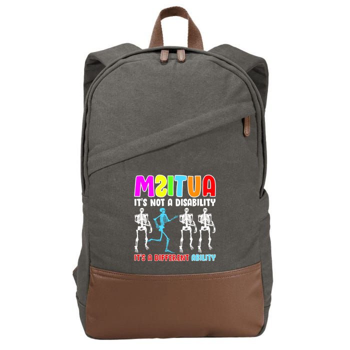 Autism Awareness It's Not A Disability It's An Ability Awareness Cotton Canvas Backpack