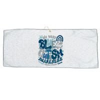 Autism Awareness In April We Wear Blue Large Microfiber Waffle Golf Towel