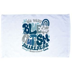 Autism Awareness In April We Wear Blue Microfiber Hand Towel