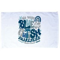 Autism Awareness In April We Wear Blue Microfiber Hand Towel