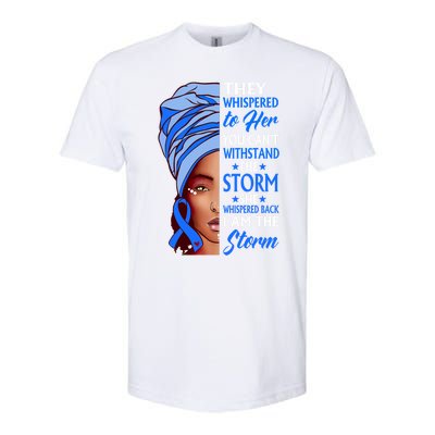 African Afro I Am The Storm Colon Cancer Awareness Cute Gift Softstyle® CVC T-Shirt