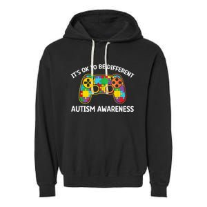 Autism Awareness Its Ok To Be Different Garment-Dyed Fleece Hoodie