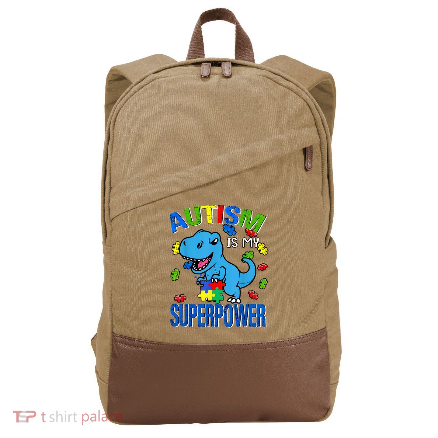 Autism Awareness Is My Superpower  Cotton Canvas Backpack