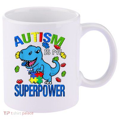 Autism Awareness Is My Superpower  11oz C Handle Ceramic Mug