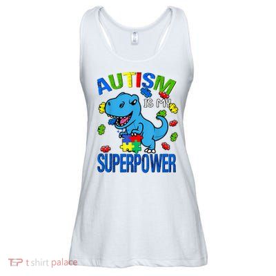 Autism Awareness Is My Superpower  Ladies Essential Flowy Tank