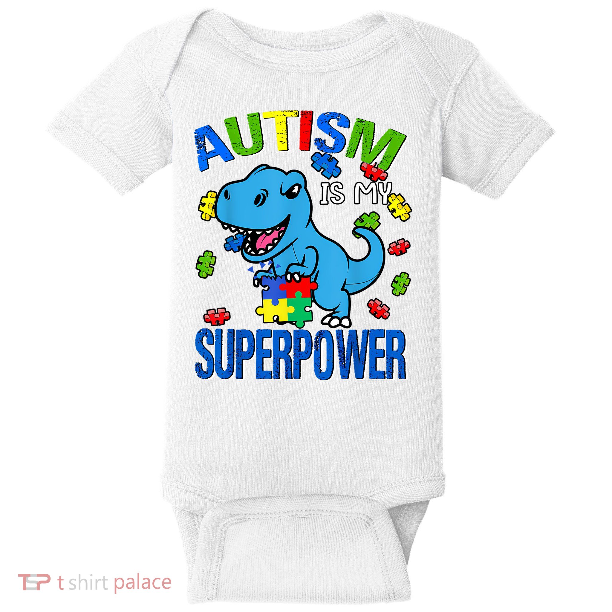 Autism Awareness Is My Superpower  Baby Bodysuit