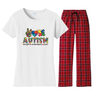 Autism Awareness Its Ok To Be Different Women's Flannel Pajama Set