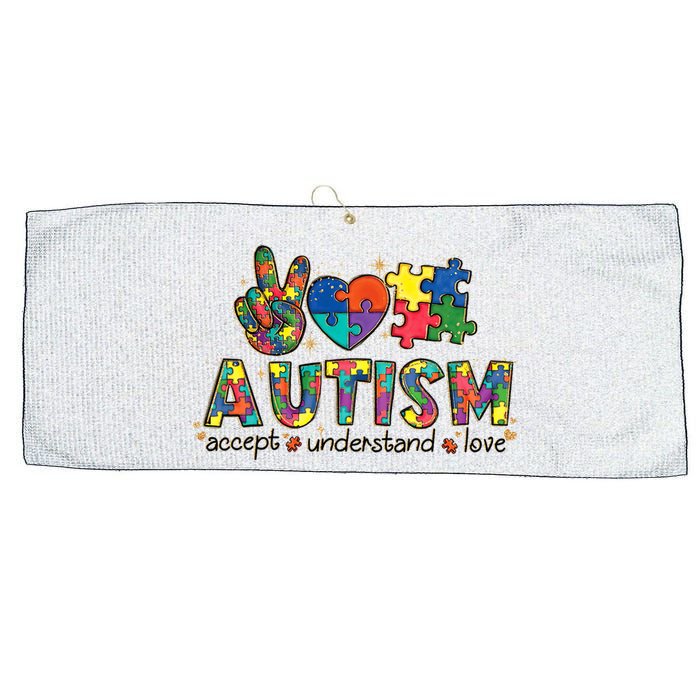 Autism Awareness Its Ok To Be Different Large Microfiber Waffle Golf Towel