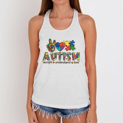 Autism Awareness Its Ok To Be Different Women's Knotted Racerback Tank