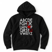 Alphabet ABC I Love You Valentines Day Hoodie
