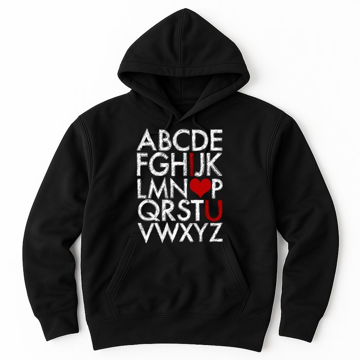 Alphabet ABC I Love You Valentines Day Hoodie